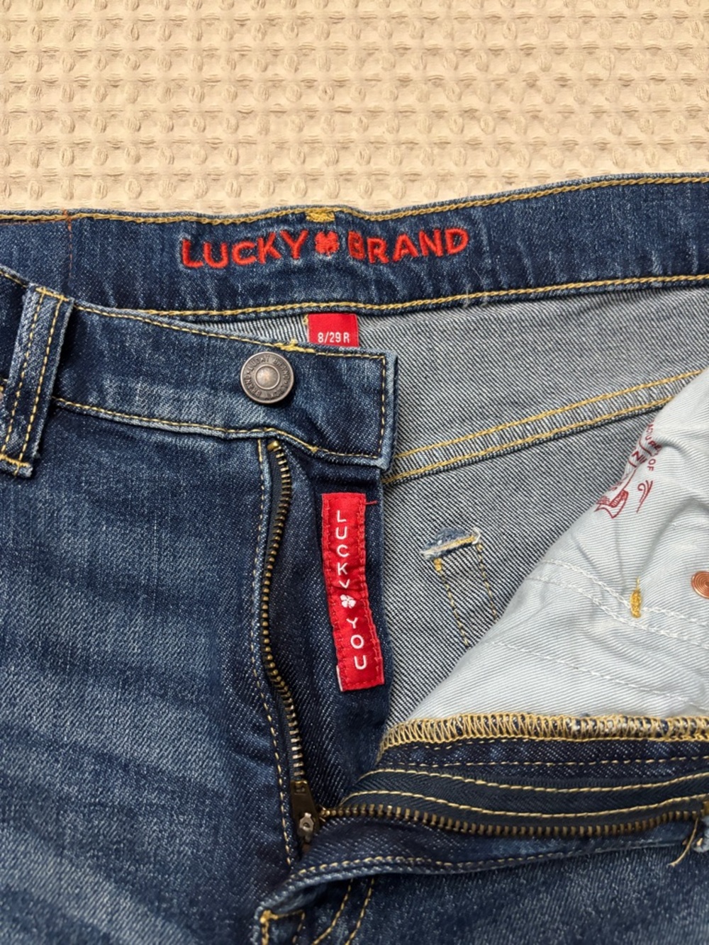 Lucky Brand Faded Blue Wide-Leg Jeans - Picture 3 of 5